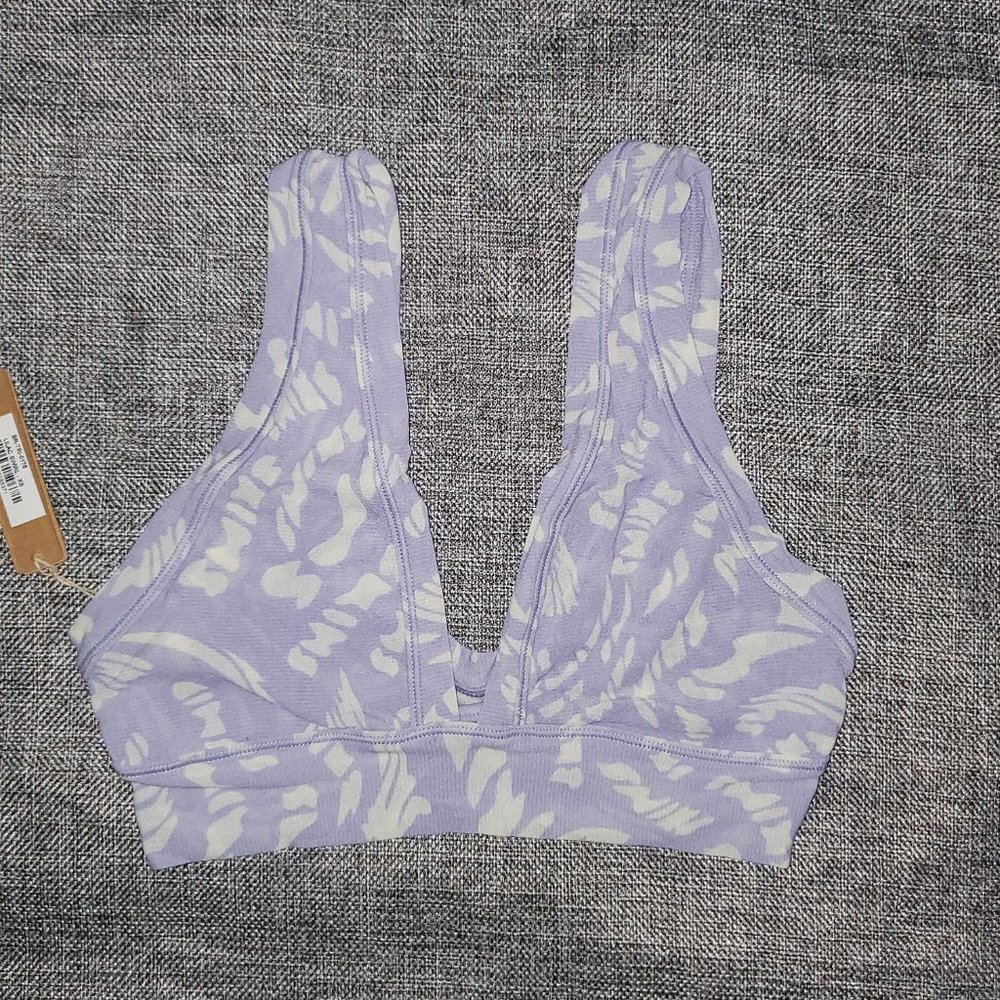 SKIMS Purple and White Bra